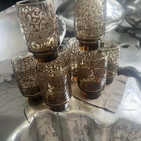 8 Libby Prado 5.25 inches drinking glasses 1970s mid century they look like new - Picture 15 of 17